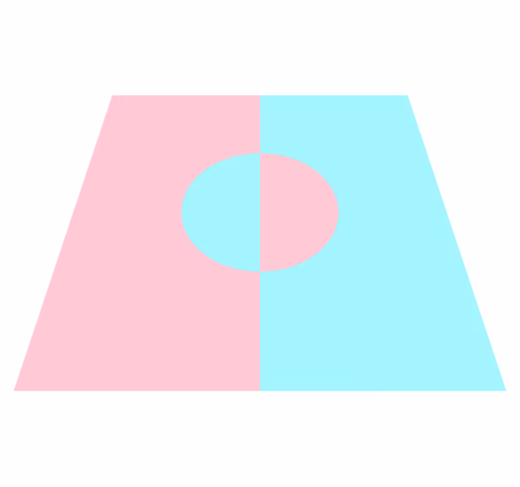 Soft Color Contrast minimal vinyl rug - TenStickers