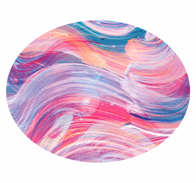 Textured vinyl rug in vibrant swirling waves - TenStickers