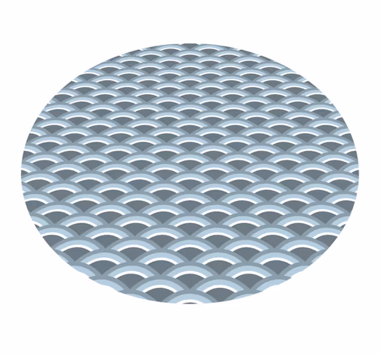 Wave Motif geometric vinyl rug - TenStickers