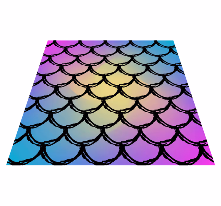 Colorful Scaled Pattern road vinyl rug - TenStickers