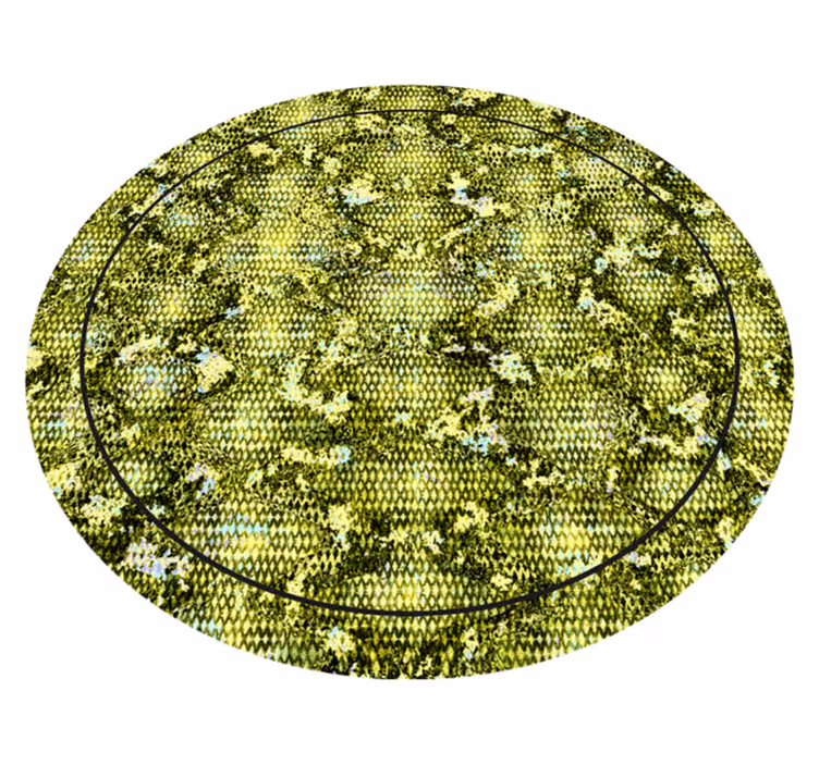 Animal print vinyl rug reptile green skin - TenStickers