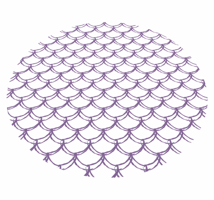 Purple scalloped pattern bathroom vinyl rug - TenStickers
