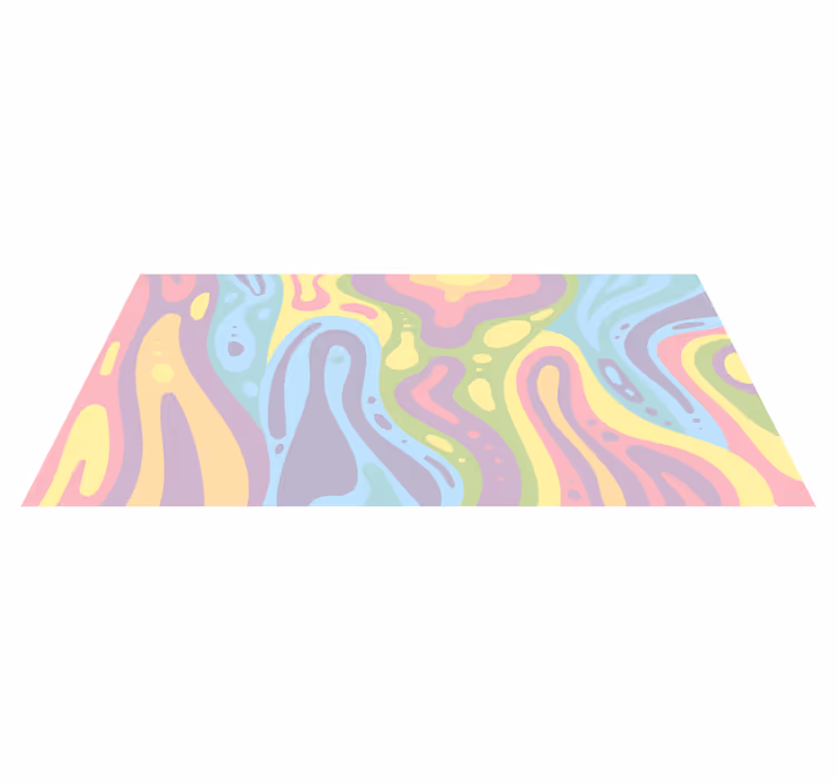 Colorful Abstract Waves kids vinyl rug - TenStickers