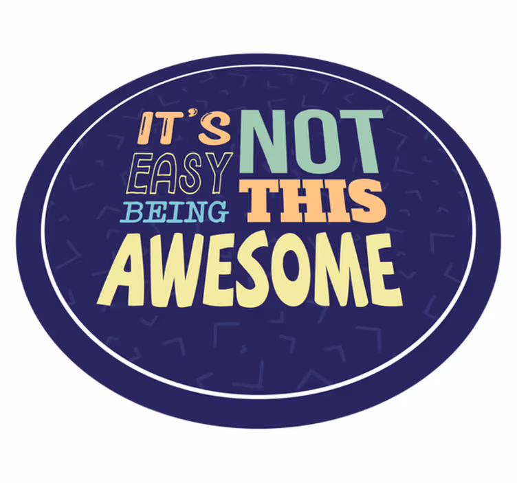 Not easy being this awesome custom rug - TenStickers