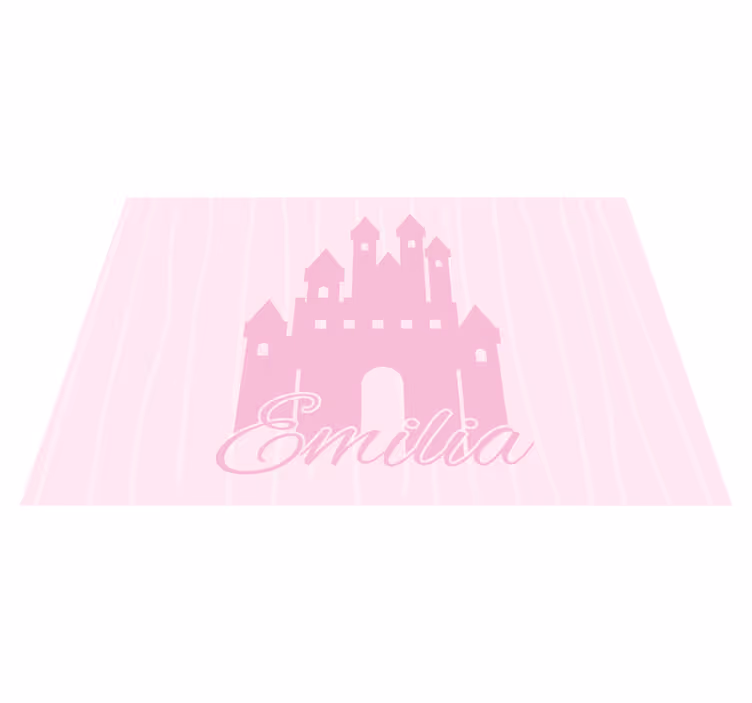 Princess Castle custom vinyl rug - TenStickers