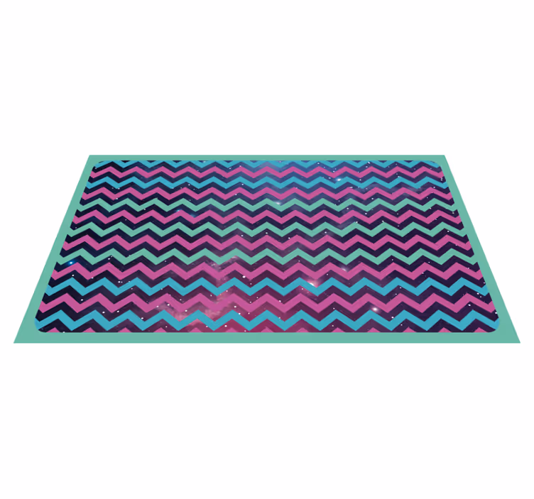 Zigzag Pattern geometric vinyl rug - TenStickers