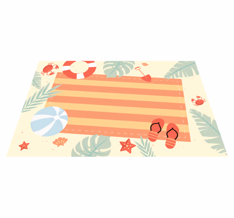 Summer vibes scene kids vinyl rug - TenStickers