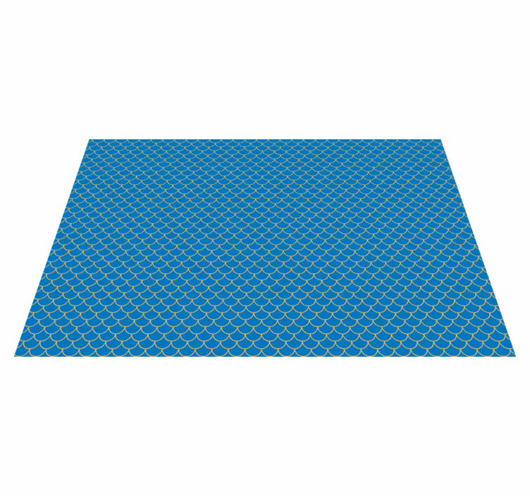 Scalloped Water Pattern road vinyl rug - TenStickers