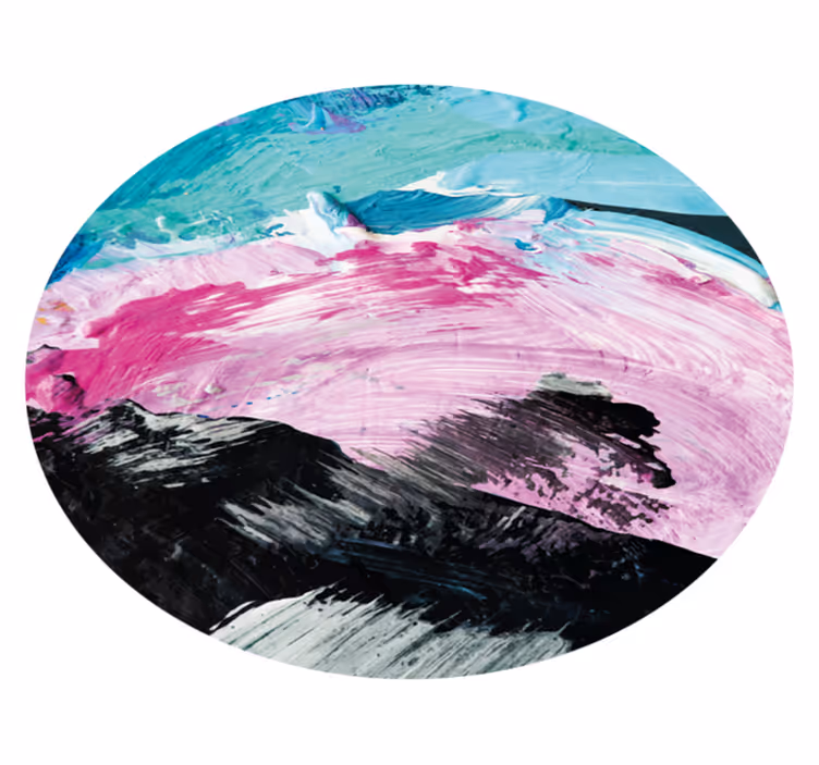 Vibrant abstract twirl textured vinyl rug - TenStickers
