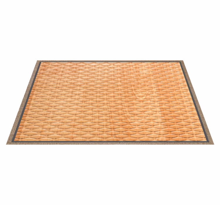 Woven Basket Weave hall vinyl rug - TenStickers
