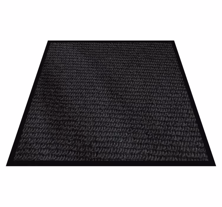 Black natural fiber imitation texture carpet - TenStickers