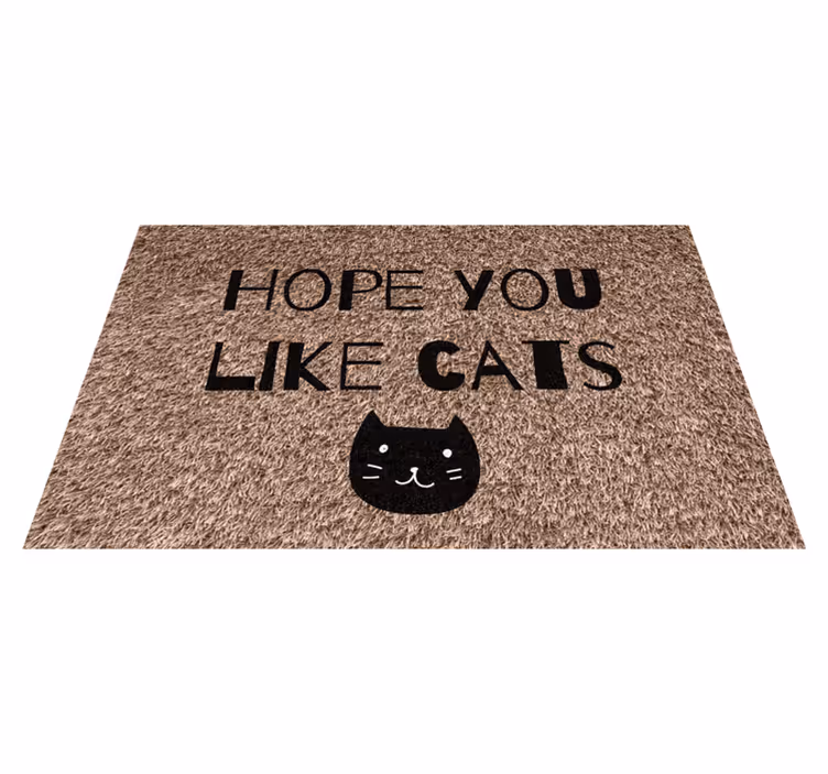 Hope You Like Cats entrance hall tiles - TenStickers