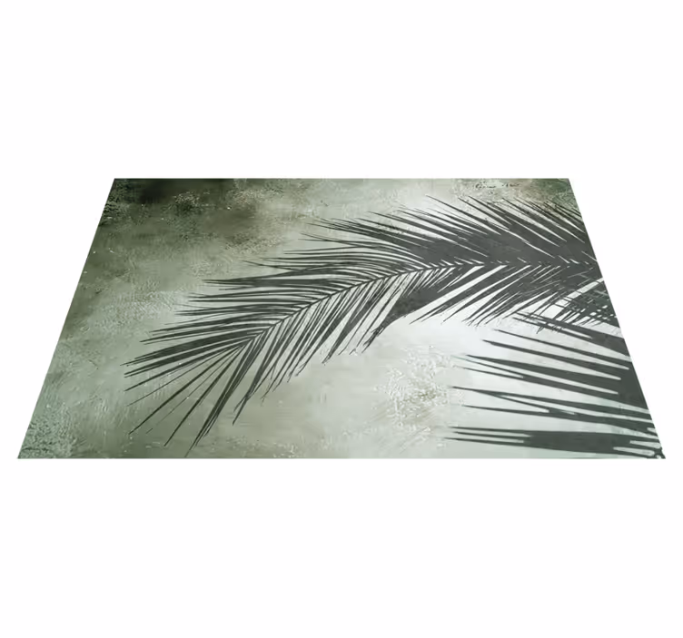 Palm leaf elegance floral vinyl rug - TenStickers