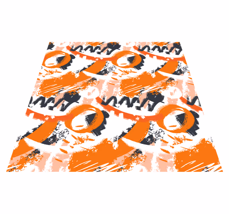 Abstract shapes burst modern vinyl rug - TenStickers