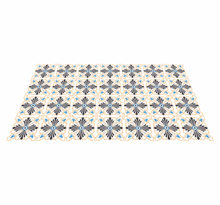 Mosaic vinyl rug in elegant mosaic style - TenStickers