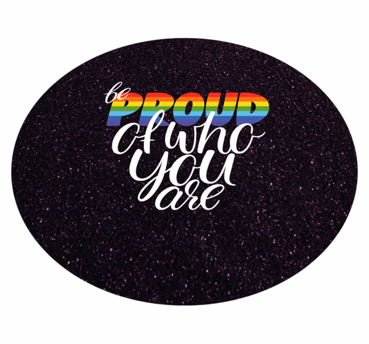 Proud Message Design custom rug - TenStickers
