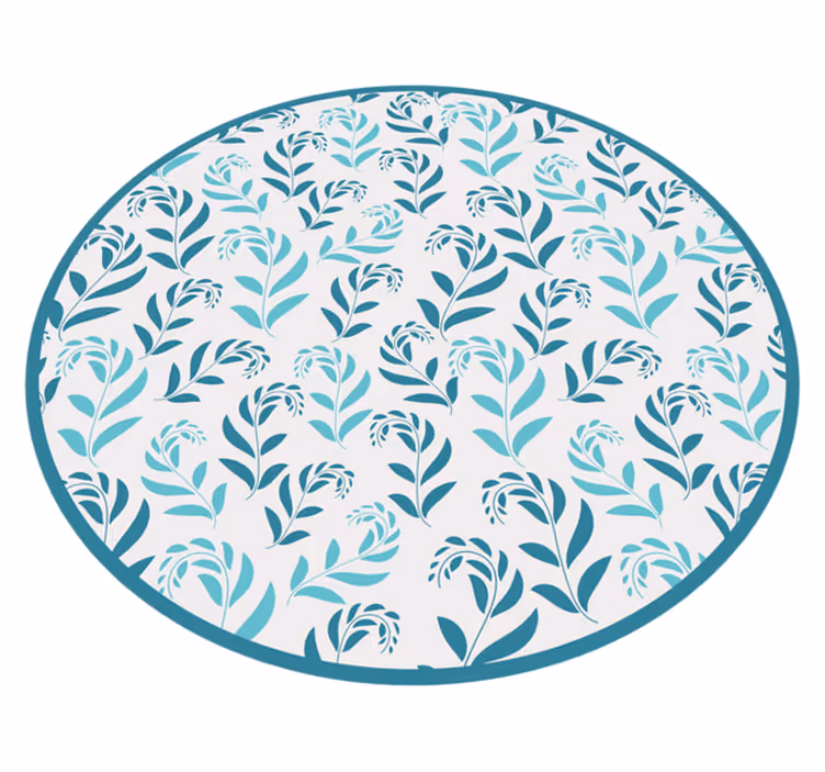 Botanical Leaf Inspiration floral vinyl rug - TenStickers