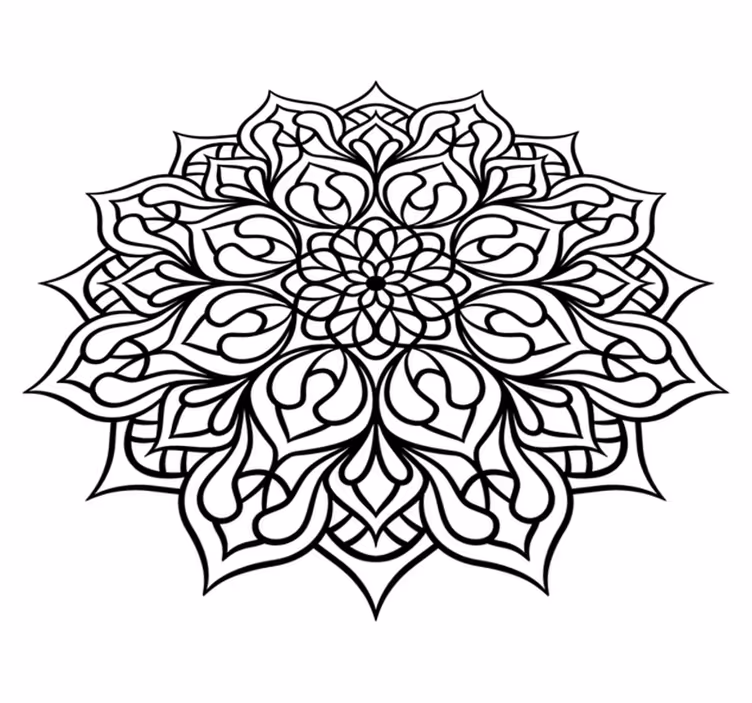 Elegant Purple Pattern mandala vinyl rug - TenStickers