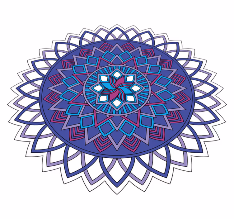 Intricate Floral Arrangement mandala vinyl rug - TenStickers