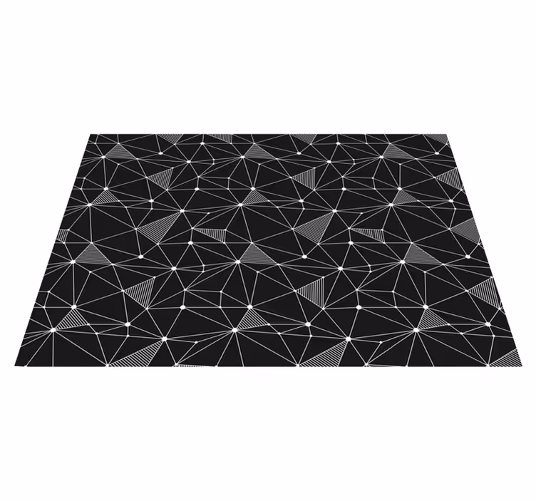 Geometric vinyl rug with bold geometric shapes - TenStickers