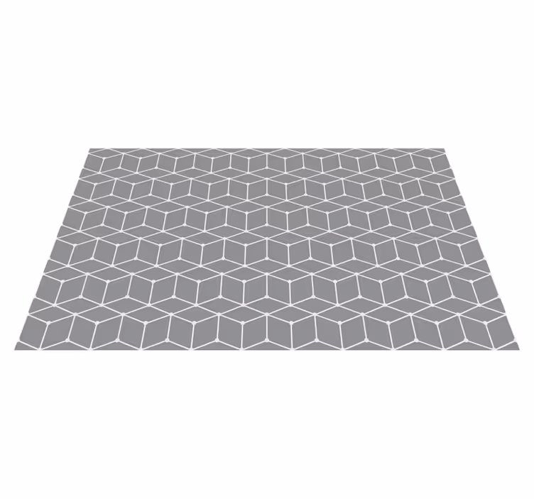 Geometric vinyl rug with gray elegant pattern - TenStickers
