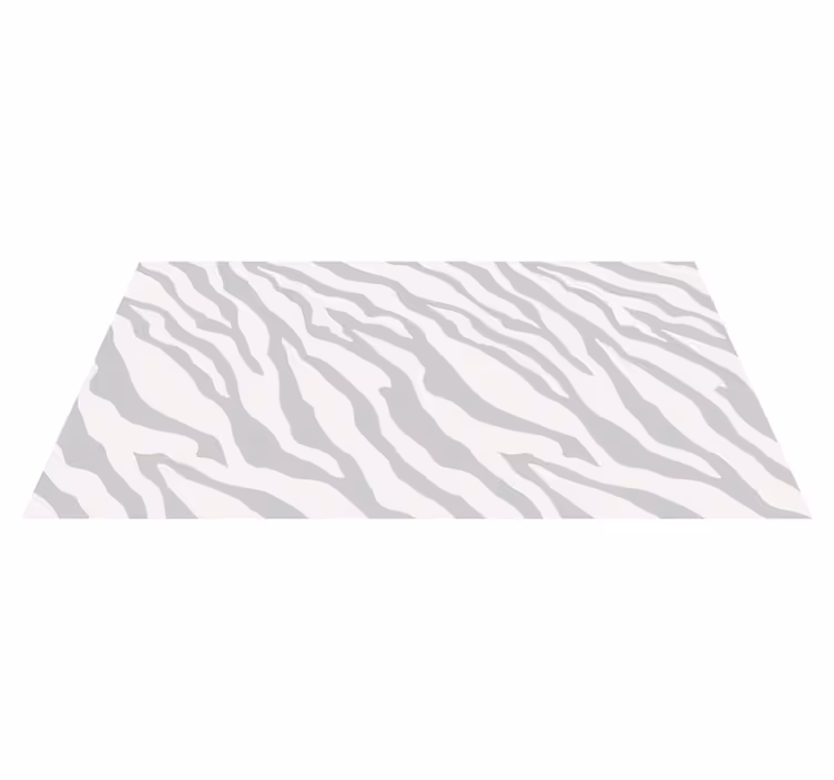 Gray Zebra Stripes animal print vinyl rug - TenStickers