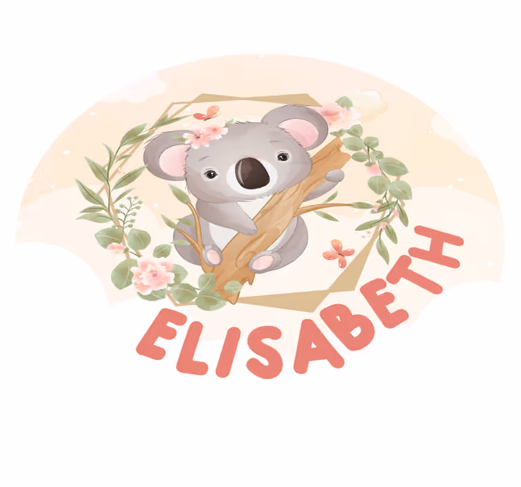 Custom vinyl rug with cute koala design - TenStickers
