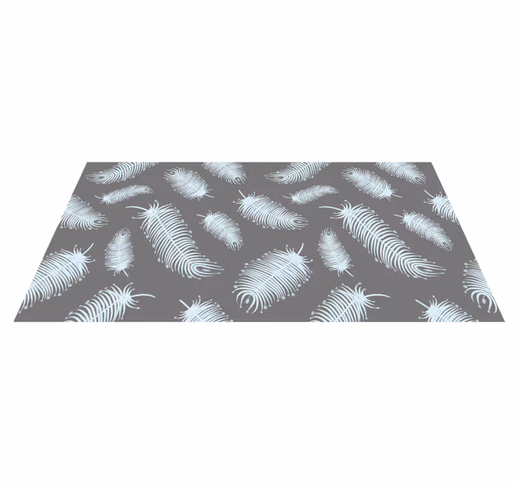 Feather-Like Motifs kids vinyl rug - TenStickers