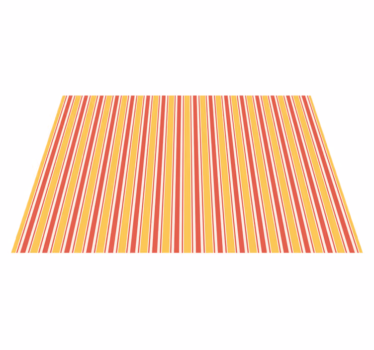 Orange and red striped vinyl rug - TenStickers