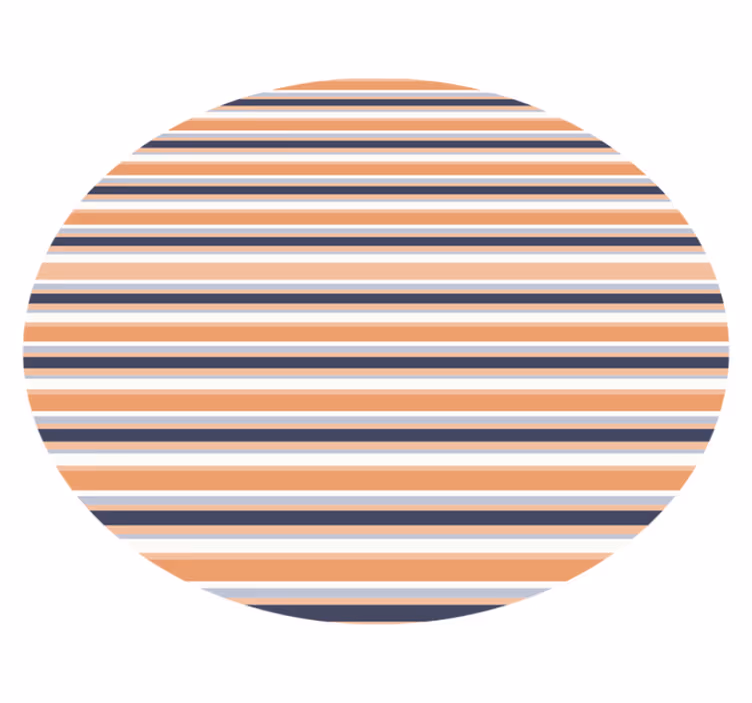 Striped vinyl rug with striped circular design - TenStickers