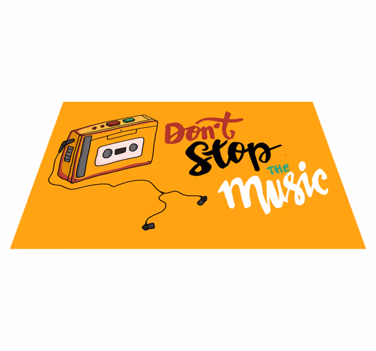 Retro Cassette Theme custom rug - TenStickers