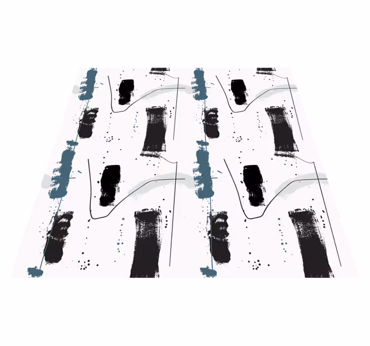 Linear Abstract Shapes minimal vinyl rug - TenStickers