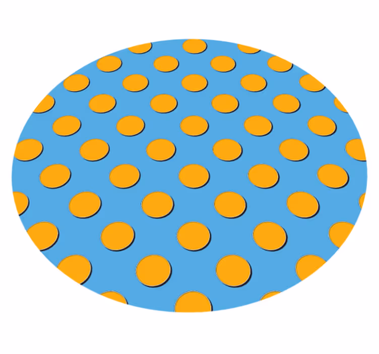 Bright Polka Dots geometric vinyl rug - TenStickers