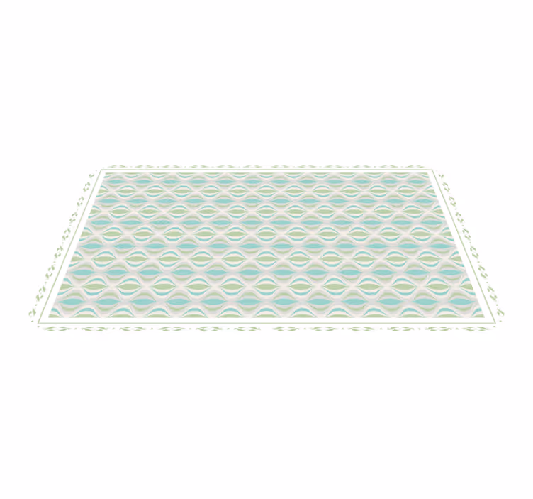 Curvy Motif tile vinyl rug - TenStickers