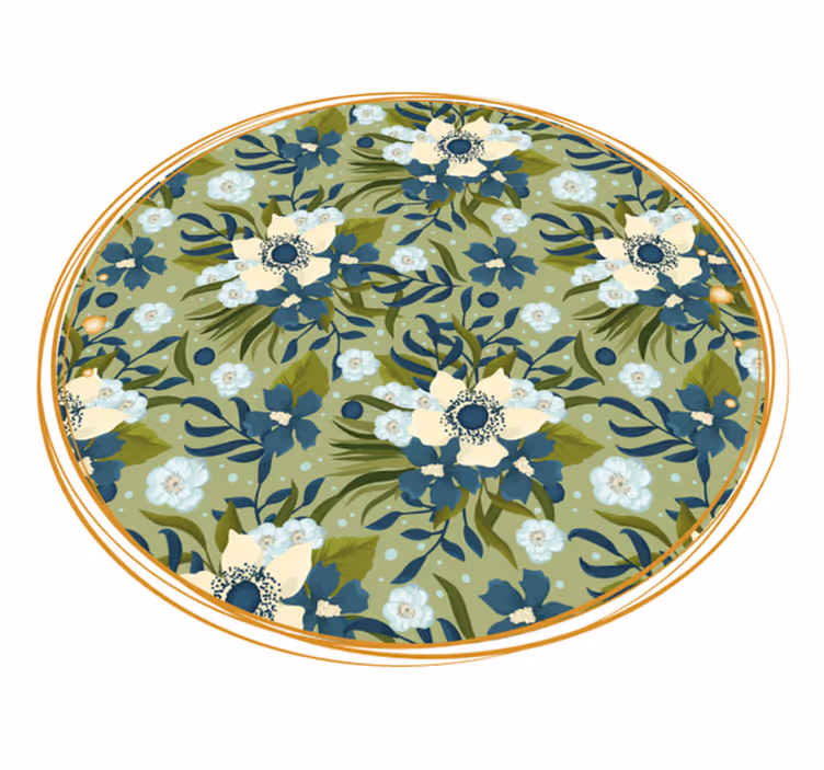 Summer colourful flower pattern bedroom rug - TenStickers