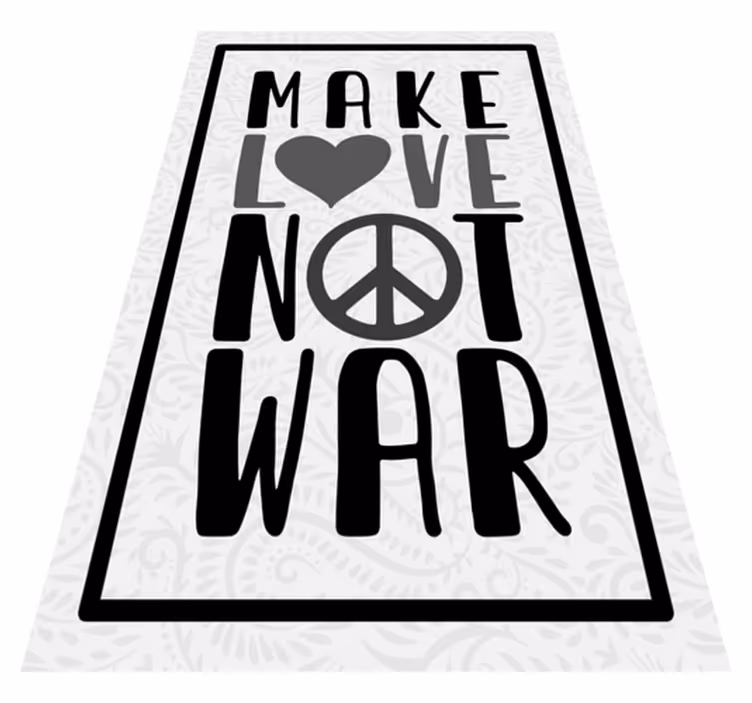 Custom rug make love not war - TenStickers