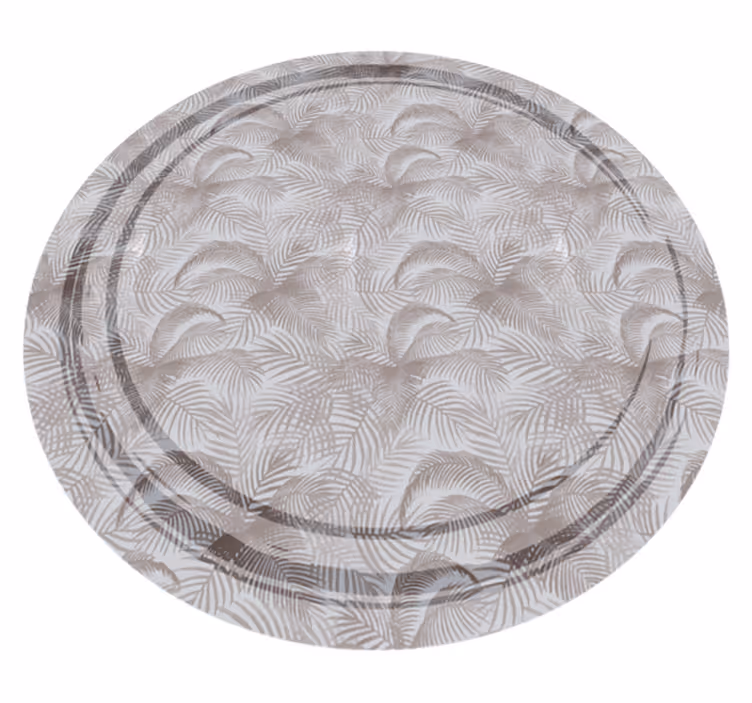 Gray 80's elegant botanical  vintage rug - TenStickers
