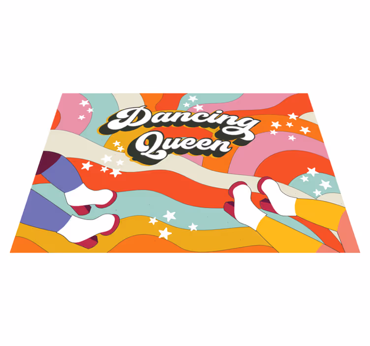 Dancing queen pattern kids vinyl rug - TenStickers