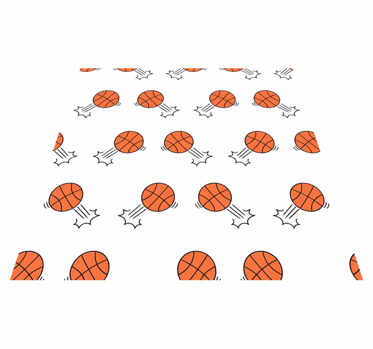 Basketball Motion Pattern kids vinyl rug - TenStickers