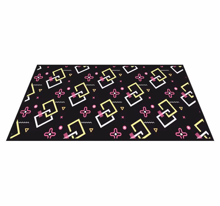 Geometric vinyl rug modern pattern play - TenStickers
