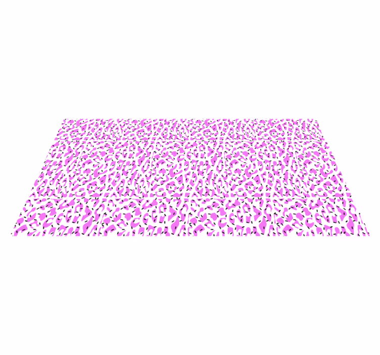 Fuchsia leopard pattern animal print vinyl rug - TenStickers