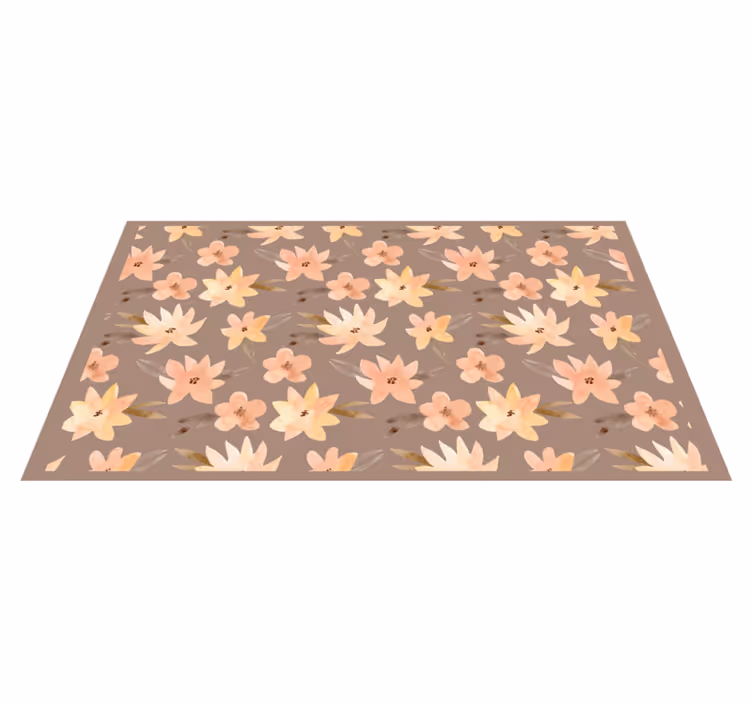 Floral vinyl rug floral pattern collection - TenStickers