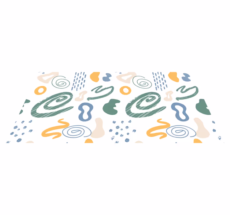 Abstract Swirl Patterns minimal vinyl rug - TenStickers