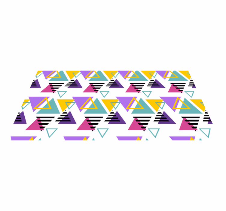 Colorful Triangle Arrangement geometric vinyl rug - TenStickers