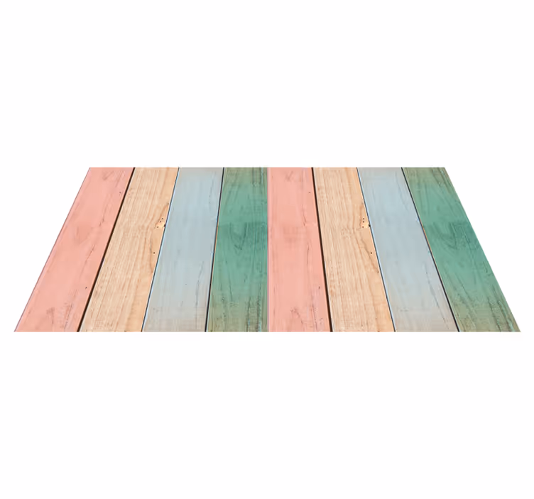 Pastel Plank Surface wood effect vinyl rug - TenStickers