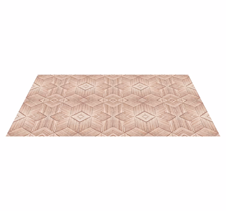 Geometric Pattern wood effect vinyl rug - TenStickers