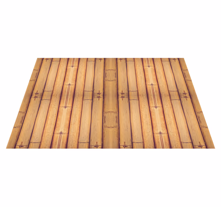 Bamboo Inspired living room vinyl rug - TenStickers