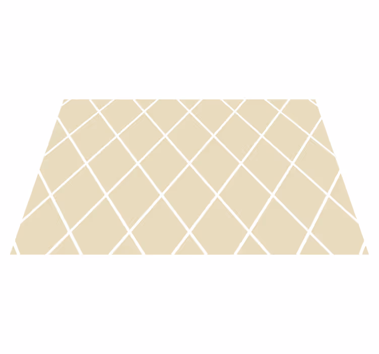 Diagonal cream lines living room vinyl rug - TenStickers