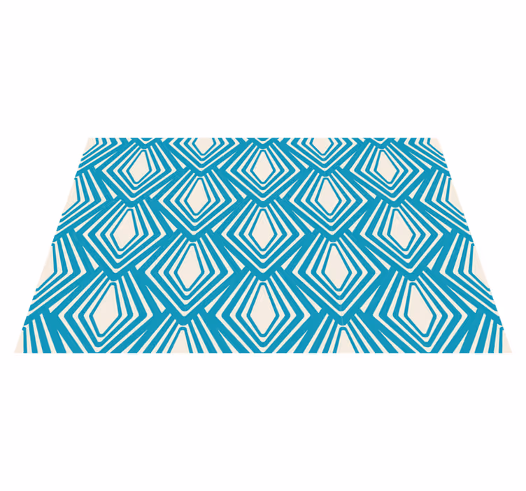 Stylish geometric layers bedroom vinyl rug - TenStickers