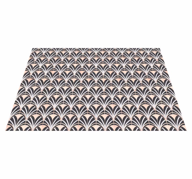 Flowing Leaf Pattern textured vinyl rug - TenStickers